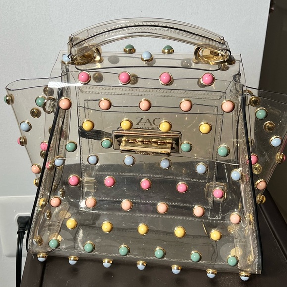 DESIGNER ZAC POSEN CLEAR BAG!RARE FIND! Very cutesy very demure - Picture 1 of 6